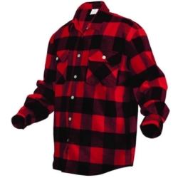 BRAWNY SHIRT PLAID BUTN RD/BK 3X